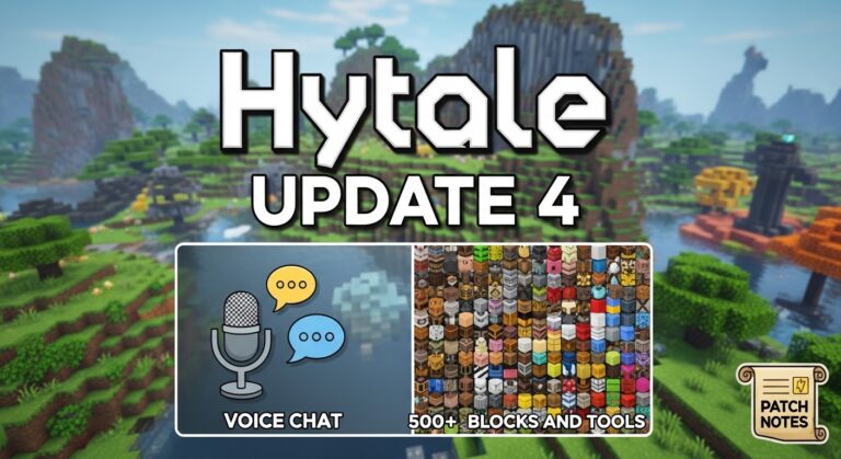 Hytale Update 4: Voice Chat, 500+ New Blocks and Tools – Full Patch Notes
